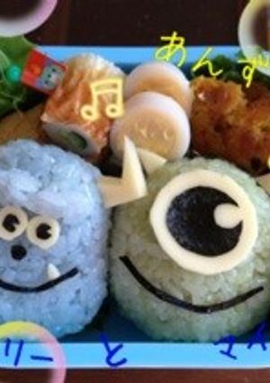 簡単！遠足キャラ弁☆サリー＆マイク-レシピのメイン写真