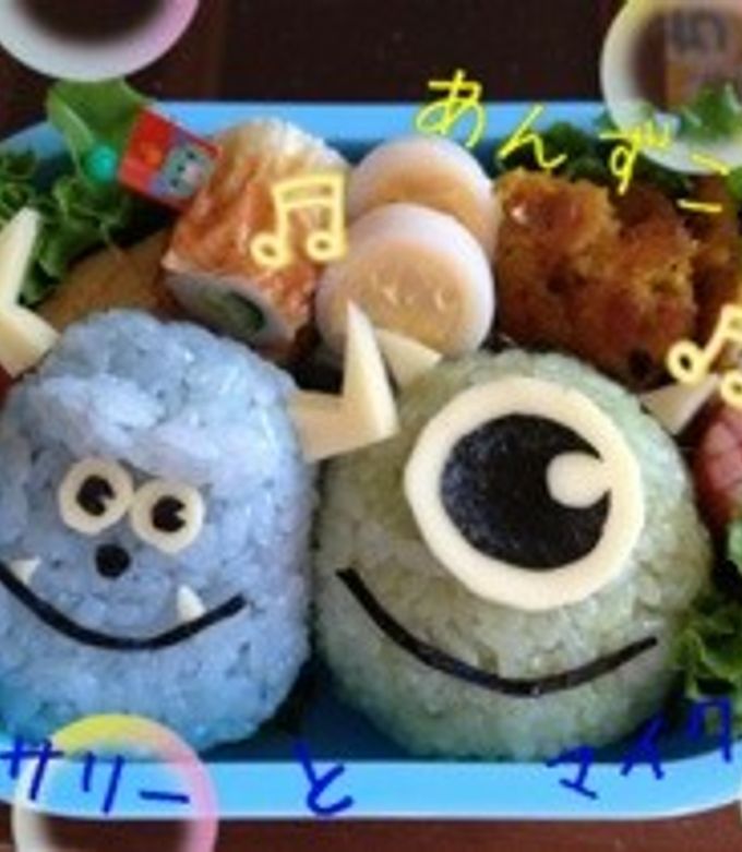 簡単！遠足キャラ弁☆サリー＆マイク-レシピのメイン写真