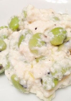簡単‼塩麹豆腐と枝豆の和え物-レシピのメイン写真