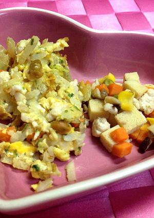 ゎんゎん♥納豆チャーハンと高野豆腐炒め-レシピのメイン写真