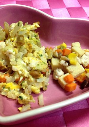 ゎんゎん♥納豆チャーハンと高野豆腐炒め-レシピのメイン写真