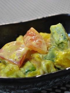 カボチャとトマトのなめたけサラダ-レシピのメイン写真