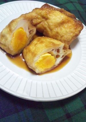 お弁当に☆簡単ジュワ〜油あげ卵の甘辛煮-レシピのメイン写真