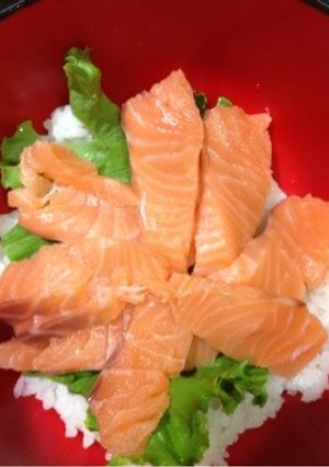 サーモン丼-レシピのメイン写真