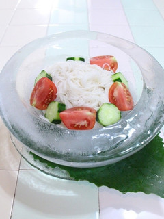 氷の器でそうめん♪-レシピのメイン写真