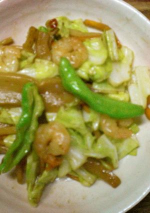 メンマと海老の野菜炒め-レシピのメイン写真