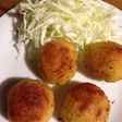 残ったかぼちゃサラダで揚げずにコロッケ
