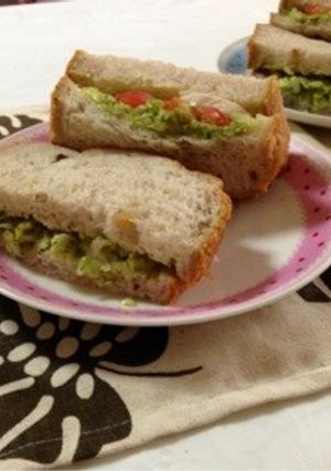 塩揉みキャベツのバシル風味サンド-レシピのメイン写真