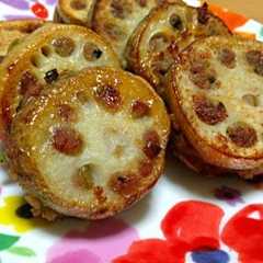 รูปของ ＊シャキッと蓮根のはさみ焼き