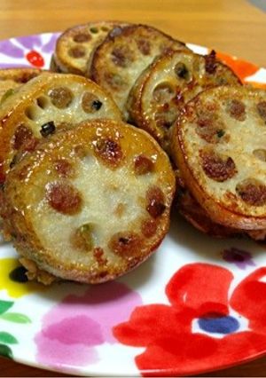 ＊シャキッと蓮根のはさみ焼き-レシピのメイン写真
