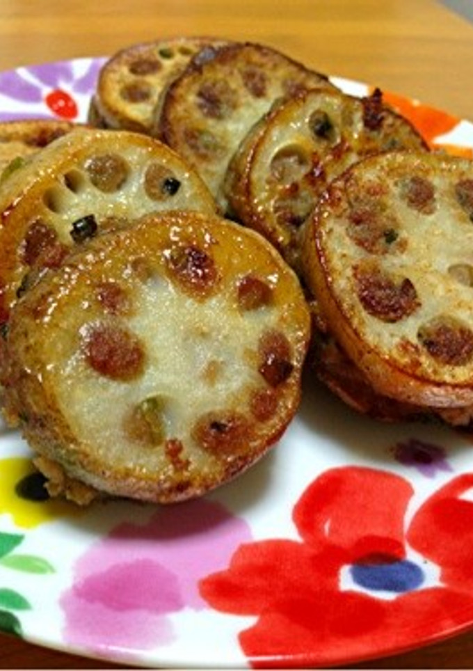 ＊シャキッと蓮根のはさみ焼き-レシピのメイン写真