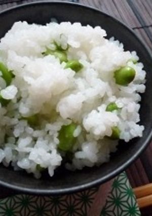 土鍋で枝豆ごはん 京都カフェ-レシピのメイン写真