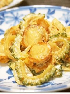 ゴーヤとホタテのマヨ炒め-レシピのメイン写真