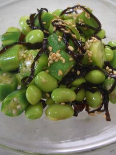 枝豆・オクラの塩昆布和え-レシピのメイン写真