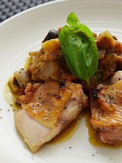 グリルチキン夏野菜のカポナータ添え-レシピのメイン写真