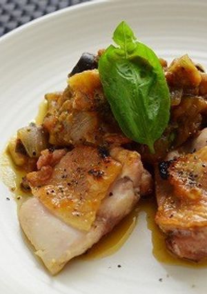 グリルチキン夏野菜のカポナータ添え-レシピのメイン写真
