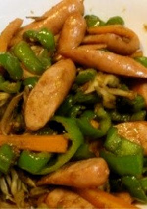 和風な☆ウインナーと野菜のカレー炒め-レシピのメイン写真