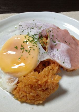 ハムエッグ★チキンライス-レシピのメイン写真