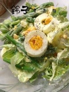 いんげんとゆで卵のサラダ-レシピのメイン写真