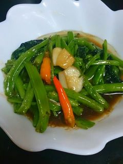 空芯菜のニンニクオイスター炒め-レシピのメイン写真