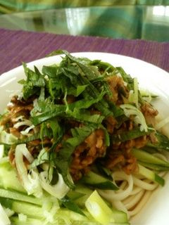 冷やしジャージャー納豆肉味噌うどん☆-レシピのメイン写真