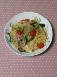 夏野菜のペペロンチーノ-レシピのメイン写真