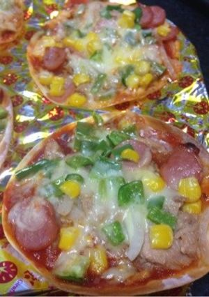 親子クッキング〜餃子の皮ピザ〜-レシピのメイン写真
