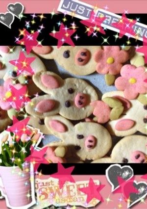 美男ですね♡ぶたうさぎクッキー♡-レシピのメイン写真