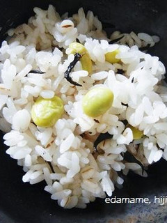 枝豆とひじきご飯-レシピのメイン写真
