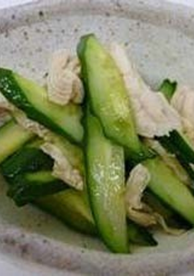 夏野菜レシピ☀ささみときゅうりのナムル-レシピのメイン写真
