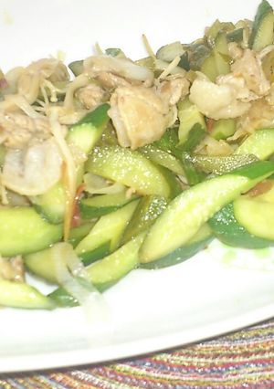 豚肉ときゅうりの梅炒め-レシピのメイン写真