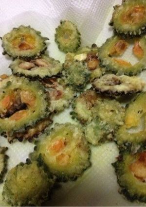 ワタも種も!揚げずにゴーヤの唐揚げ-レシピのメイン写真