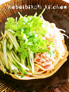 冷やし担担麺風☆汁なし胡麻だれ麺-レシピのメイン写真