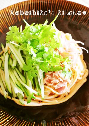冷やし担担麺風☆汁なし胡麻だれ麺-レシピのメイン写真