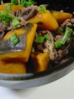 かぼちゃと牛肉の煮物-レシピのメイン写真