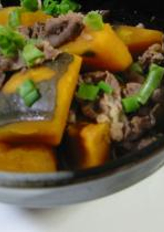 かぼちゃと牛肉の煮物-レシピのメイン写真
