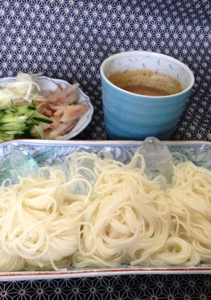 とろける酒粕＋ごまだれスタミナそうめん-レシピのメイン写真