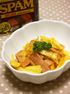 簡単!スパムとじゃがいものカレー炒め-レシピのメイン写真
