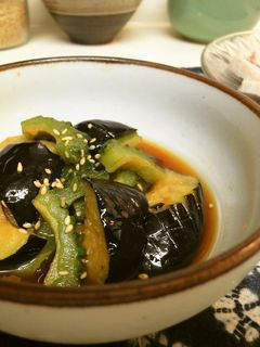 *茄子とゴーヤの揚げ浸し*-レシピのメイン写真