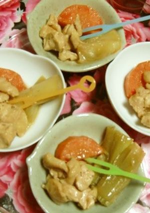 なんちゃって夏の、にんじんと長ネギの煮物-レシピのメイン写真