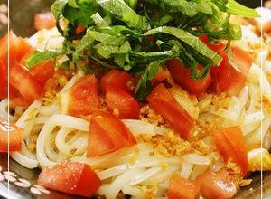 トマトと大葉の冷製サラダうどん-レシピのメイン写真