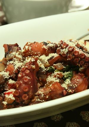 タコとお豆のピリ辛トマト煮込み-レシピのメイン写真