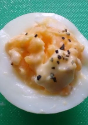 お弁当に！ゆで卵（黄身マヨ）-レシピのメイン写真