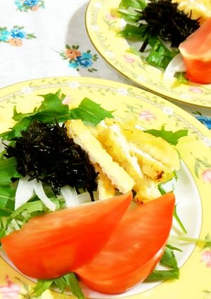 ひじきと水菜のサラダ♪-レシピのメイン写真