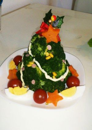 クリスマスツリーサラダ-レシピのメイン写真