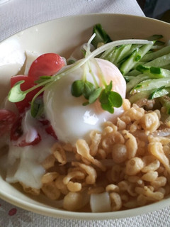 夏休みのお昼に☆温玉冷やしうどん-レシピのメイン写真