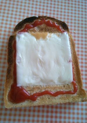 チーズケチャップトースト-レシピのメイン写真