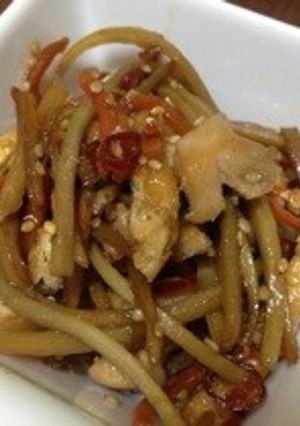簡単★鶏ごぼうの甘辛きんぴら-レシピのメイン写真