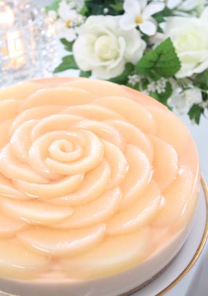 夏に爽やか＊桃のヨーグルトムースケーキ-レシピのメイン写真