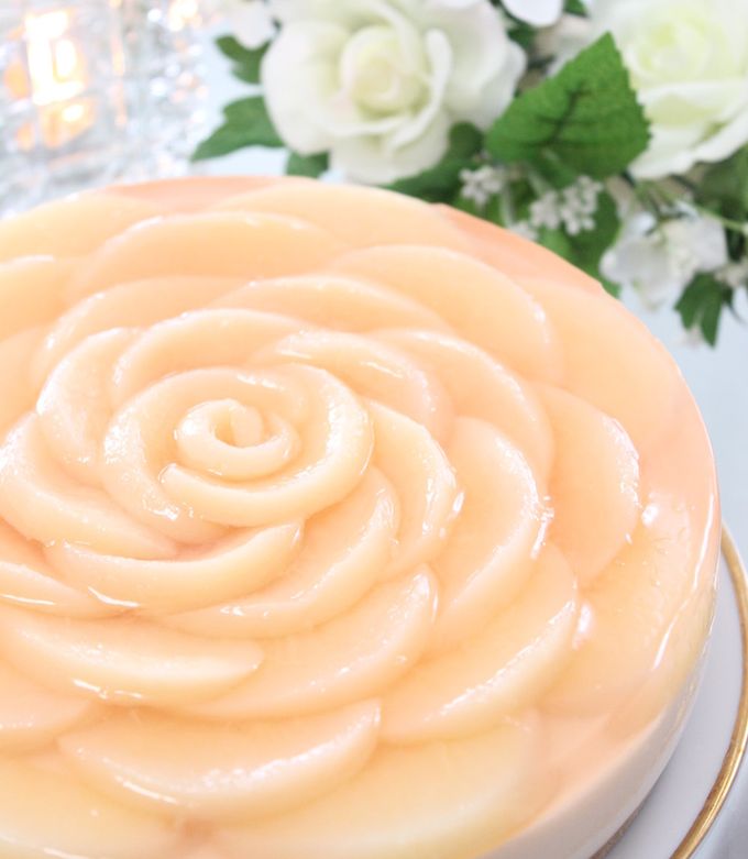 夏に爽やか＊桃のヨーグルトムースケーキ-レシピのメイン写真